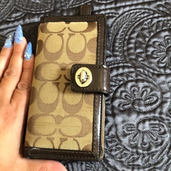 Coach wallet Y2K cloth brown tan bi fold wallet - Picture 11 of 11